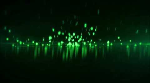 Shooting Stars Loop - Green Stock Footage 10559120