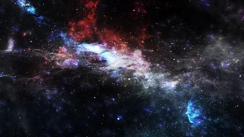 Shooting Stars in Outer Space Nebula Cloud Stock Footage 112644336