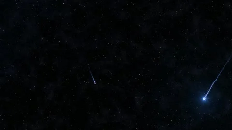 Shooting stars in the sky Stock Footage 66300437