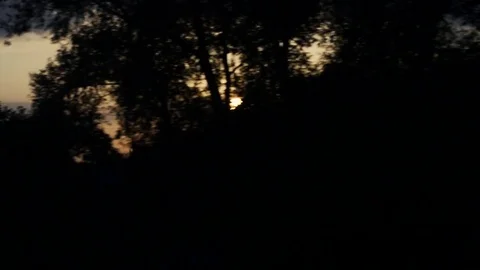Shooting sunset from the car Stock-Footage 78536940