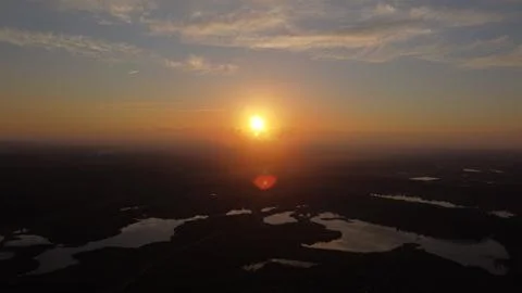 Shooting from a sunset height Foto stock