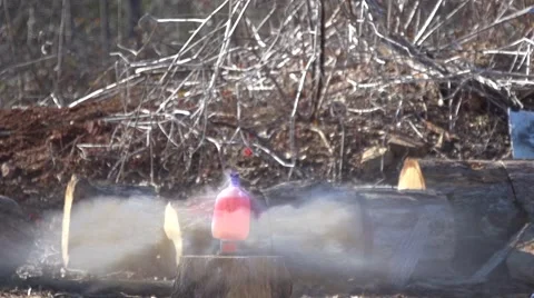 Shooting Tannerite slomo  Stock Footage 66776431