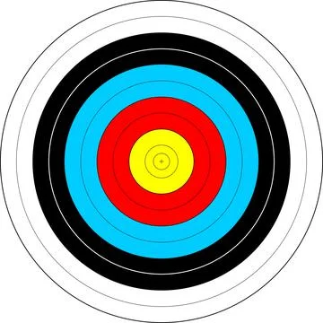 A shooting target for archery vector illustration on white background Stock Illustration