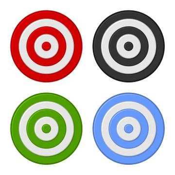 Shooting Target Icon Set Isolated on White Background. Vector Иллюстрация