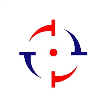 Shooting target logo design vector icon elements symbol illustrations Stock Illustration