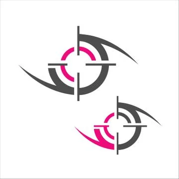 Shooting target logo design vector icon elements symbol illustrations 스톡 일러스트