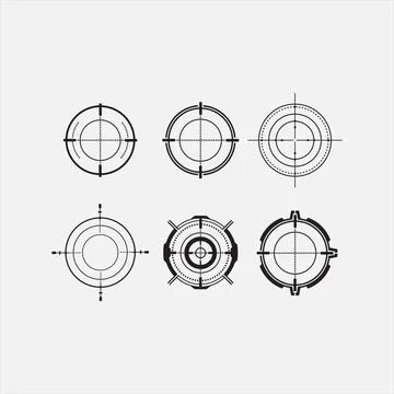 Shooting target logo vector icon Stock Illustration