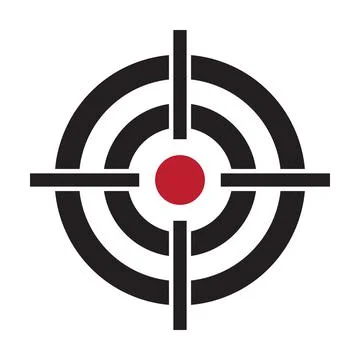 Shooting target vector icon for graphic design, logo, web site, social media, Stock Illustration