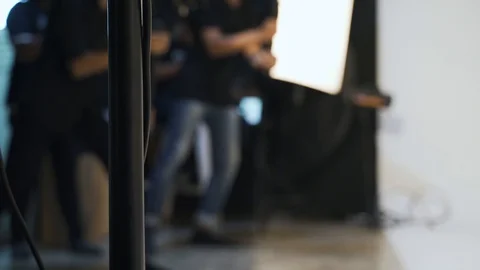 Shooting video in studio with gimbal Stock Footage 118238839