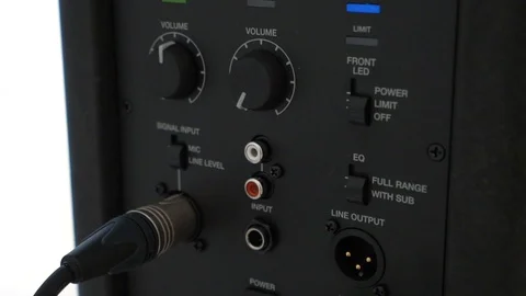 Shooting the volume adjustment knobs. FullHD Stock Footage 103342831