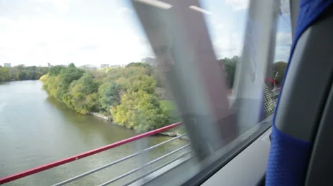 Shooting from the window of a moving train. Stock Footage 68320570