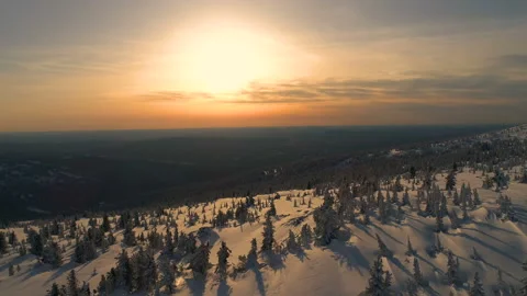 Shooting winter mountains with a quadcopter Stock Footage 88344782