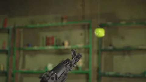 Shoots a rifle Vídeo Stock 226215776