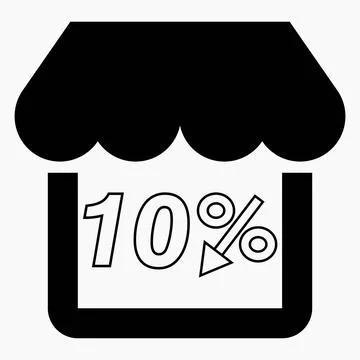 Shop 10% discount. Illustrazione stock