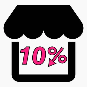 Shop 10% discount. Stock Illustration
