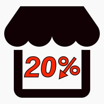 Shop 20% discount. Stock Illustration
