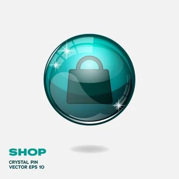 Shop 3D Buttons Stock Illustration