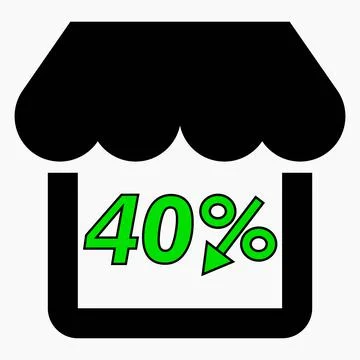 Shop 40% discount. Stock Illustration