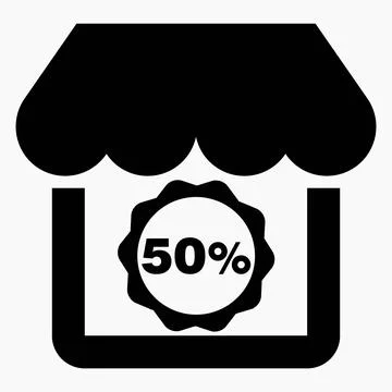 Shop 50% discount.  Stock Illustration