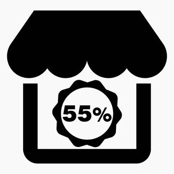 Shop 55% discount.  Stock Illustration