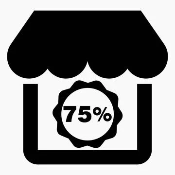 Shop 75% discount.  Stock Illustration