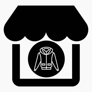 Shop and clothes. Stock Illustration