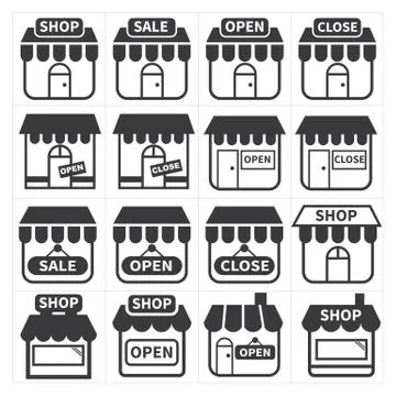 Shop and store icon Stock Illustration