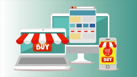Shop Anywhere, Anytime: A Seamless Multi-Device Shopping Experience Vídeo Stock 339342533