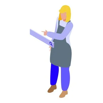Shop assistant pointing at search bar, navigating online retail Stock Illustration