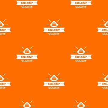 Shop bags pattern vector orange 스톡 일러스트