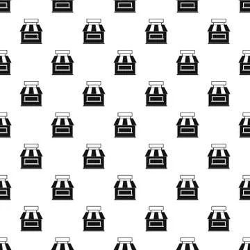 Shop building facade pattern vector Ilustración de archivo