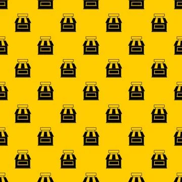 Shop building facade pattern vector Ilustración de archivo