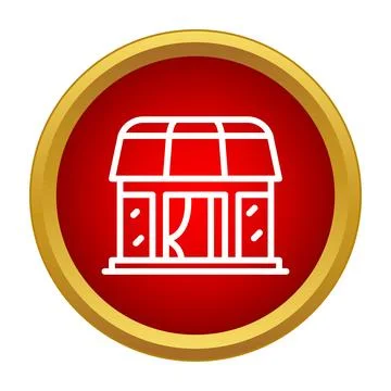Shop building icon representing small business retail commerce Stock Illustration