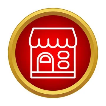 Shop building storefront icon for retail business concept Ilustración de archivo