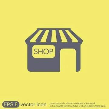 Shop building. symbol icon store. shopping and entertainment. purchase. Ilustración de archivo