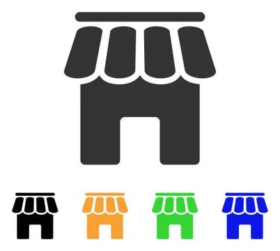 Shop Building Vector Icon Ilustración de archivo