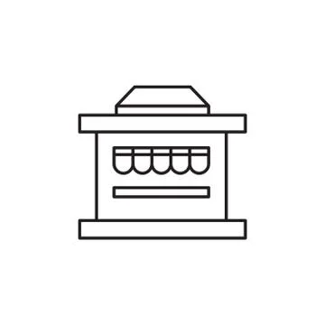 Shop building vector icon logo design Stock Illustration