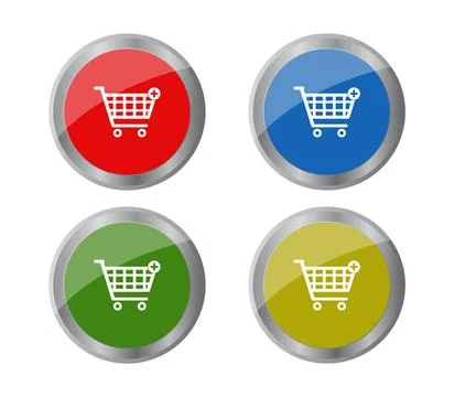 Shop button icon illustrated in vector on white background shop button ico... Stock Photos
