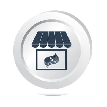 Shop button icon Stock Illustration