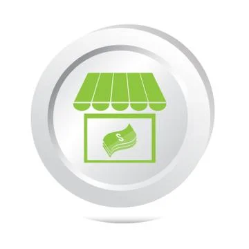 Shop button icon Stock Illustration