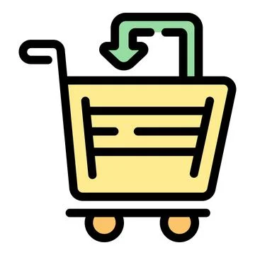Shop cart icon vector flat Stock Illustration