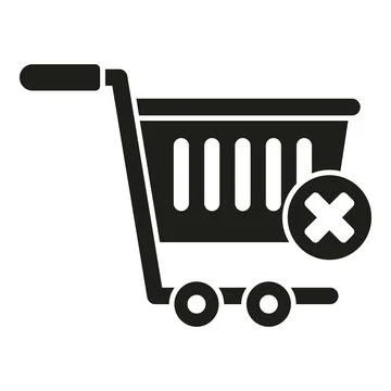 Shop cart return icon simple vector. Parcel product Illustration