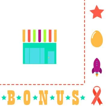 Shop computer symbol Stockillustratie