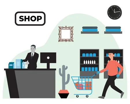 Shop Concept Illustration Illustrazione stock