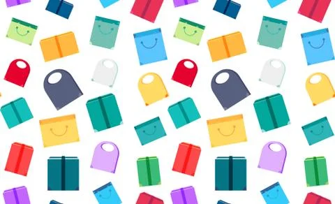 Shop Concept Seamless Pattern Illustrazione stock