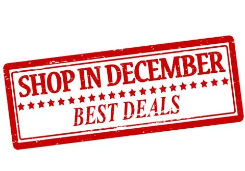 Shop in December Stock Illustration