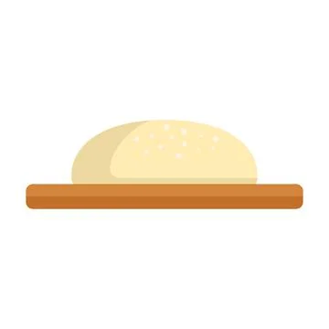Shop dough icon flat vector. Pizza bread 스톡 일러스트