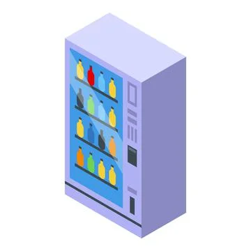Shop drink machine icon isometric vector. Soft cola Stock Illustration