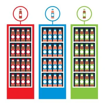Shop with drinks Stock Illustration