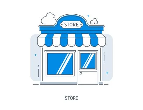 Shop facade Stock Illustration